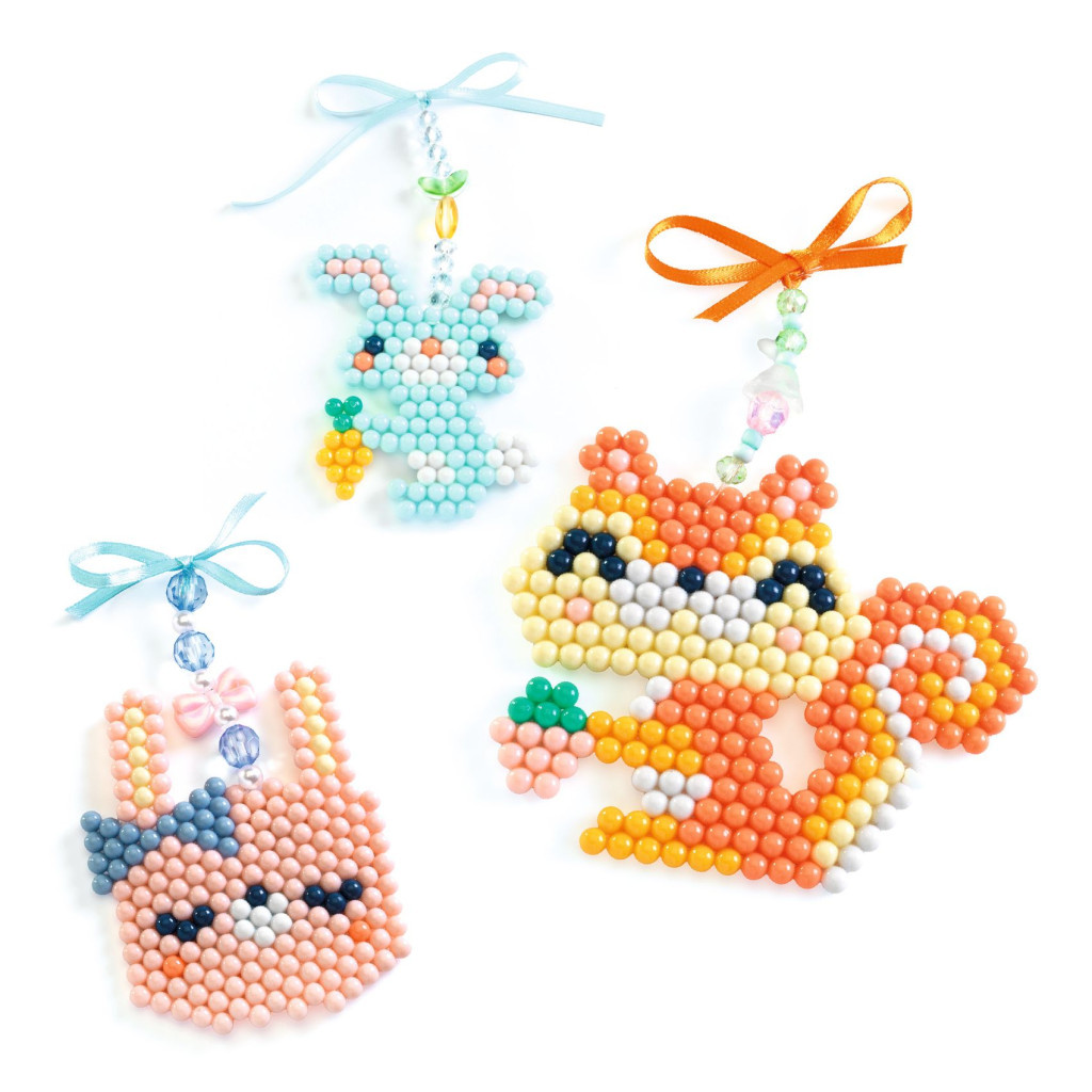 Djeco Artistic Aqua - Vizes gyöngykirakó készlet, Bundás barátok - Furry friends