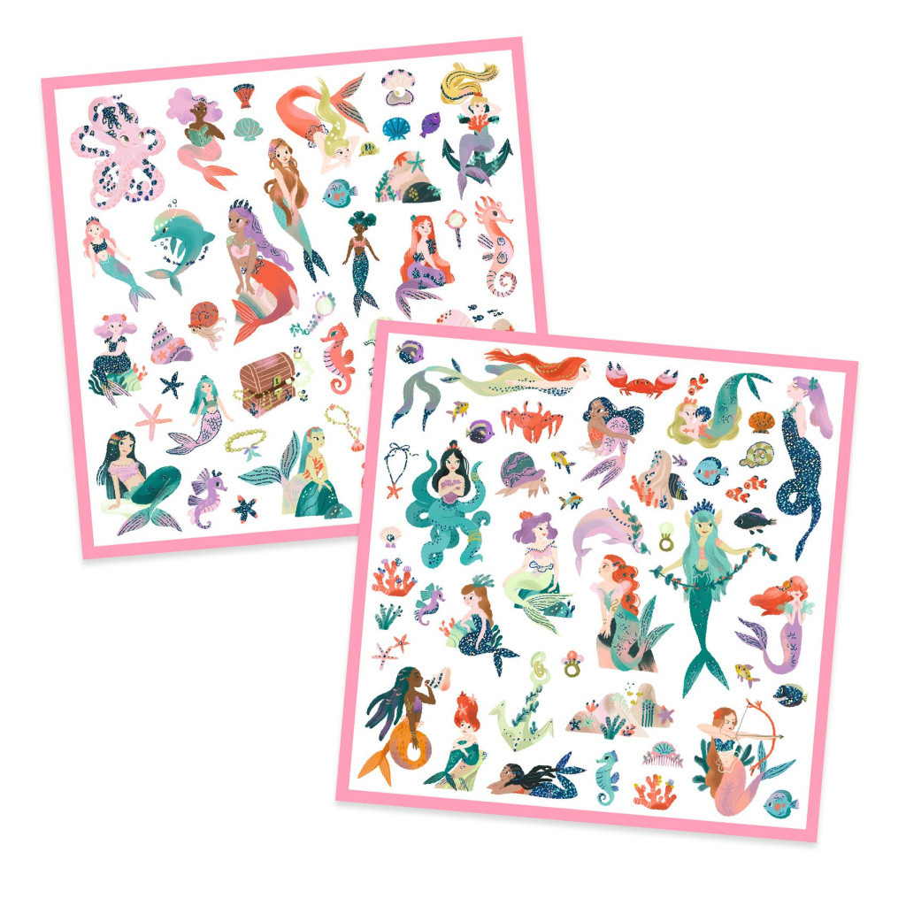 Djeco Matricák - Csillogó sellők - Sparkly mermaids