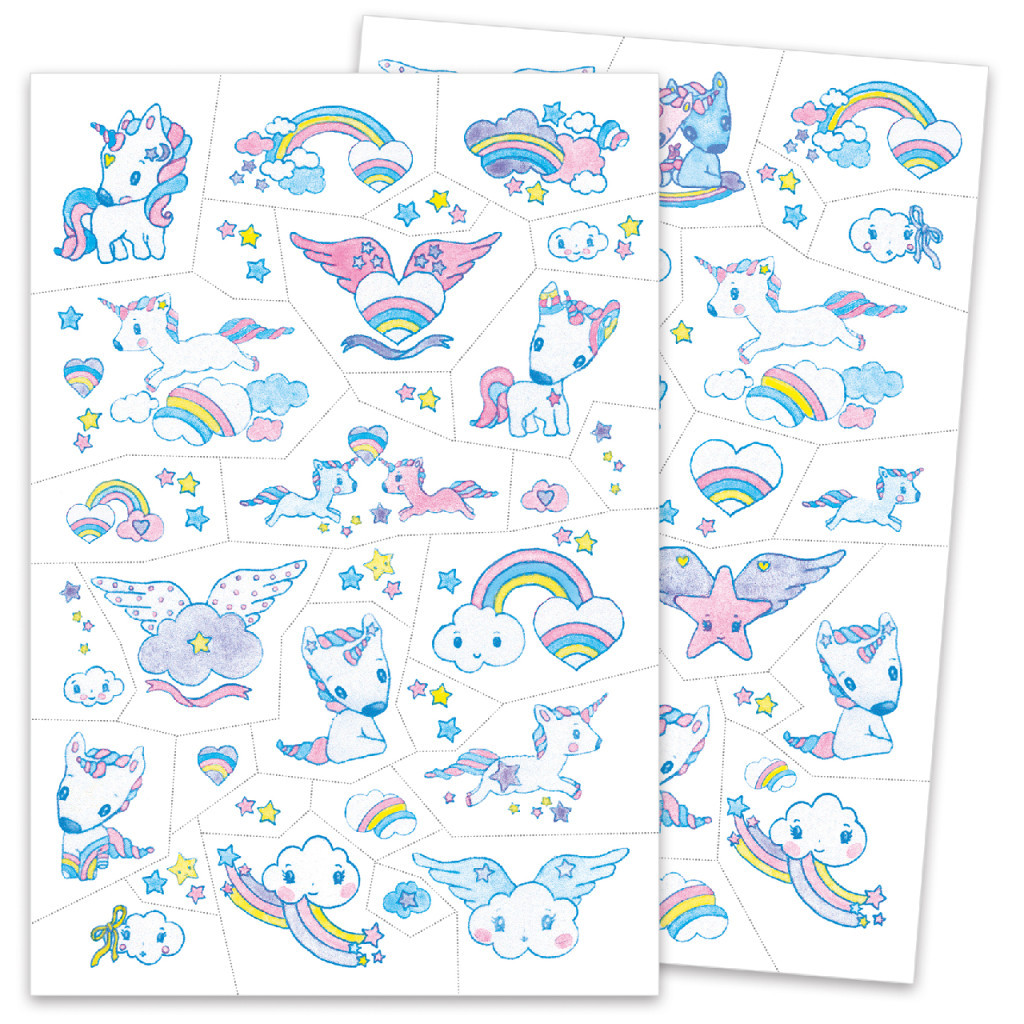 Djeco Tetováló matricák - Unikornisok - Unicorns