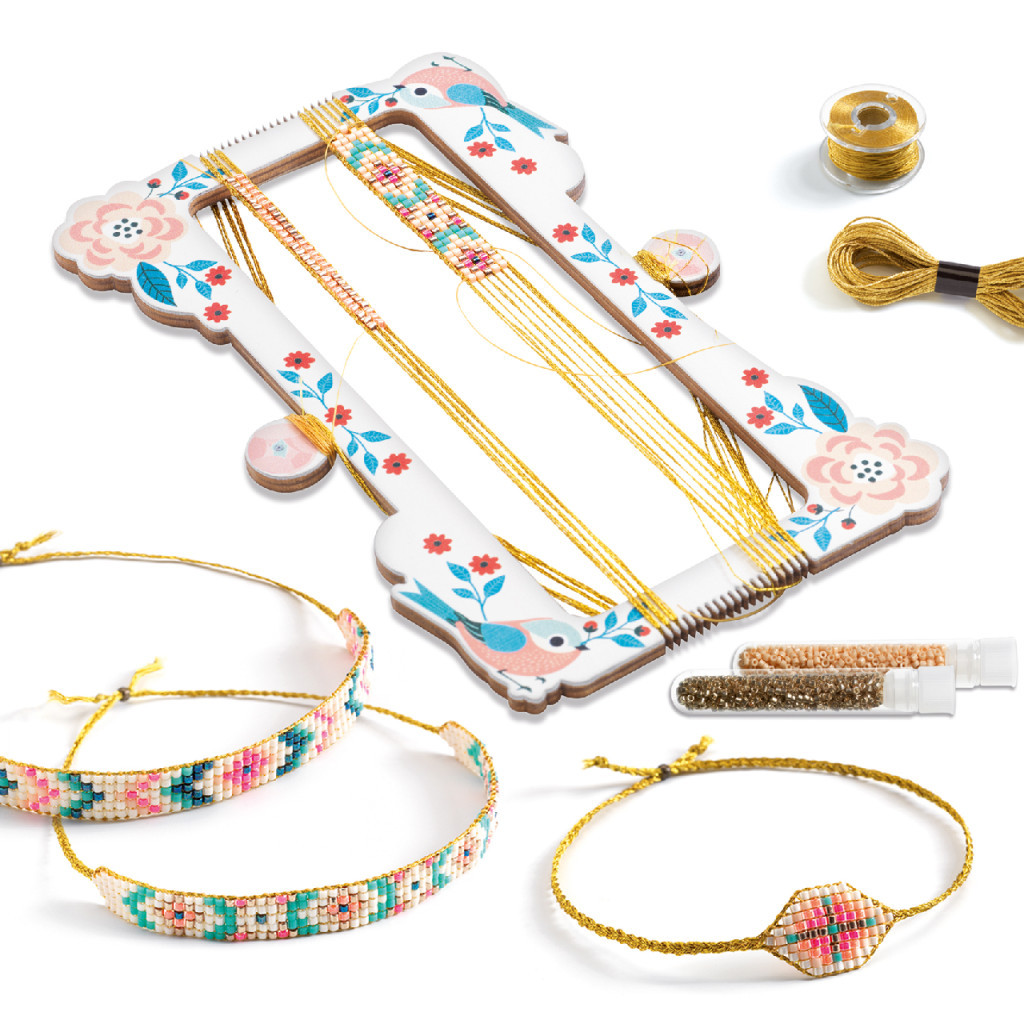 Djeco Ékszerkészítő készlet - Karkötők gyöngyszövéssel - Tiny beads