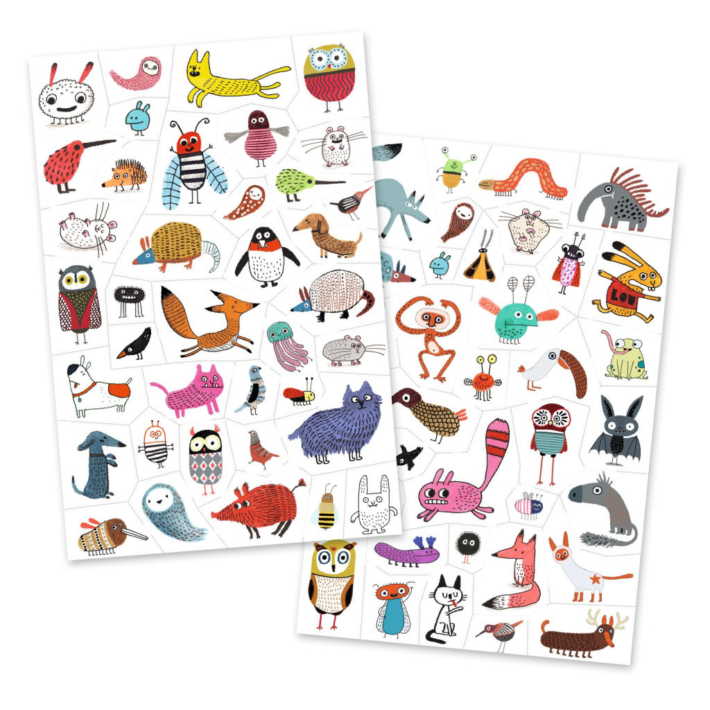 Djeco Tetováló matricák - Cukik és viccesek - Little critters