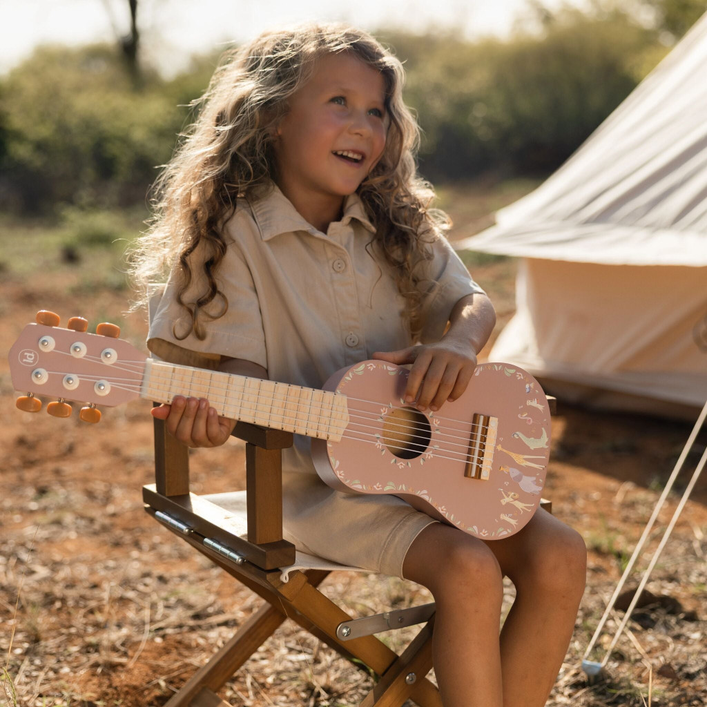 Little Dutch játék gitár pink - Safari Friends