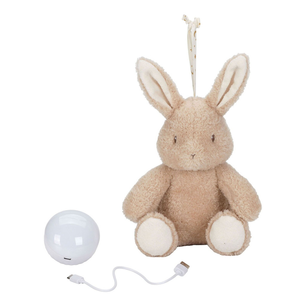 Little Dutch alvást segítő zenélő nyuszi éjjeli fénnyel - Newborn Naturals
