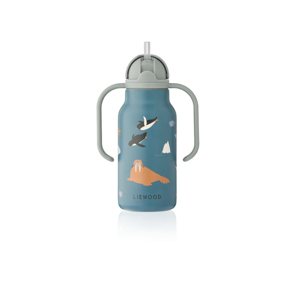 Liewood Kimmie szívószálas itatókulacs 250 ml - Arctic Sea
