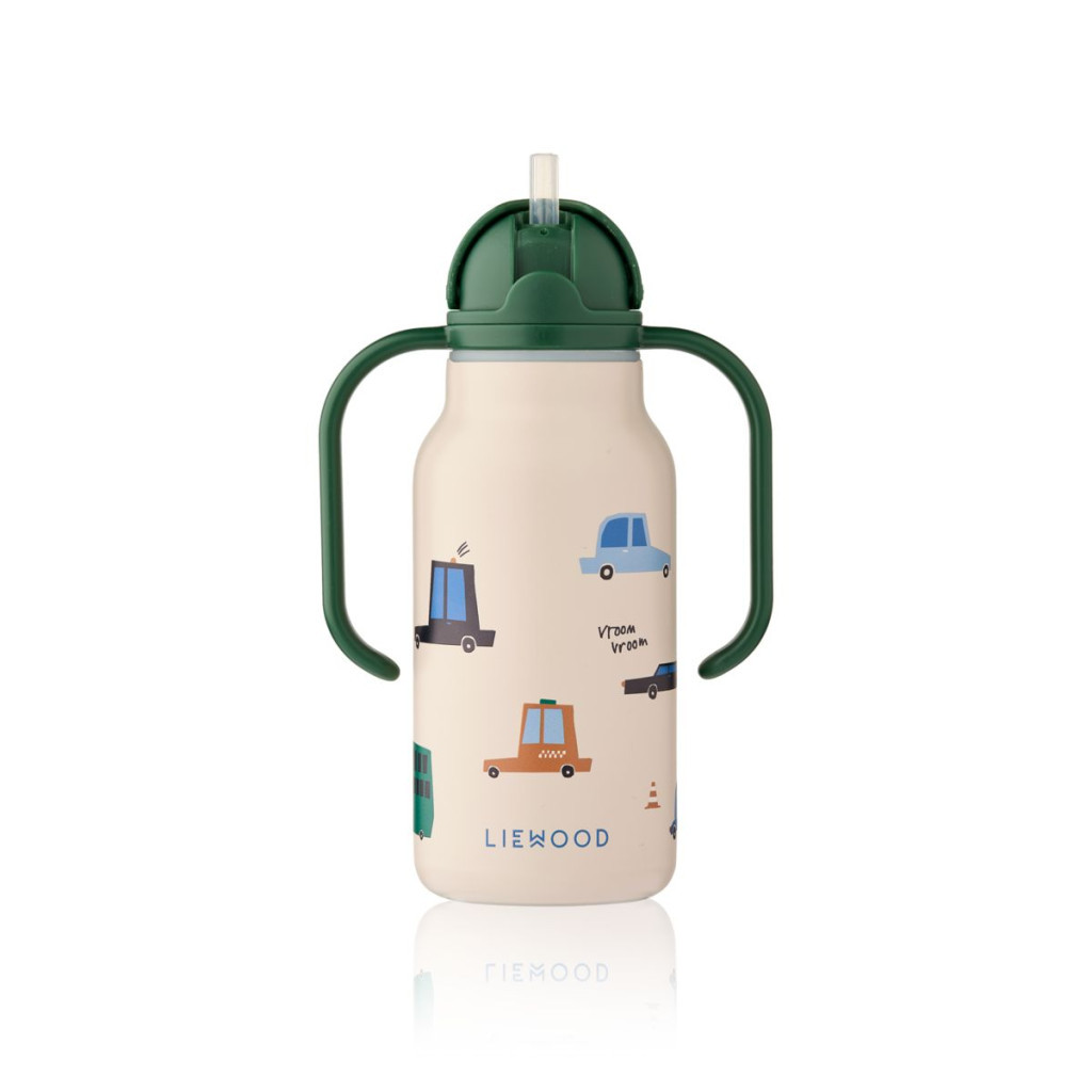 Liewood Kimmie szívószálas itatókulacs 250 ml - Cars