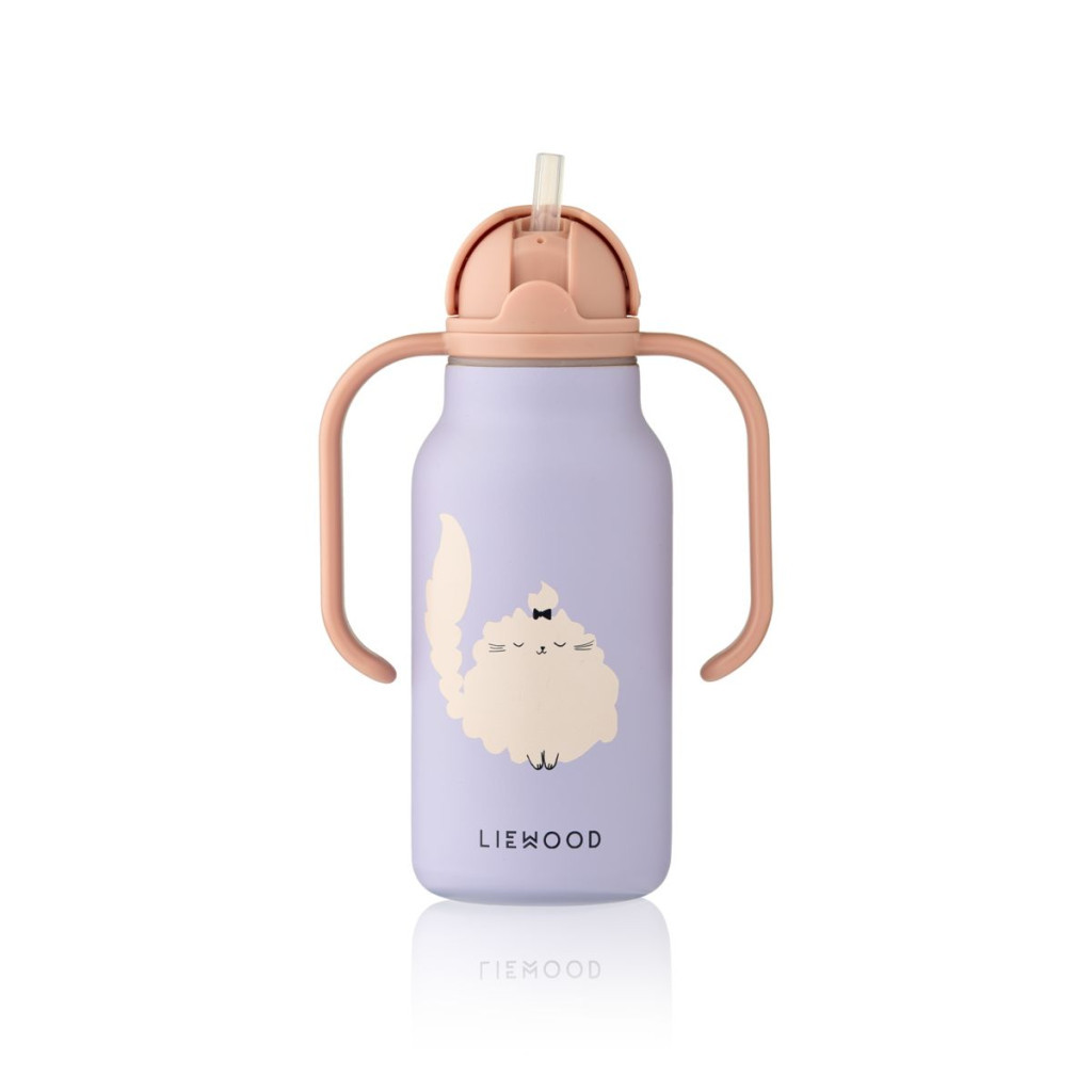 Liewood Kimmie szívószálas itatókulacs 250 ml - Cat