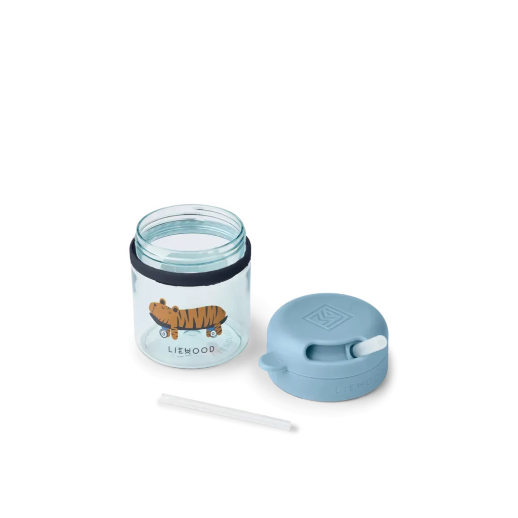 Liewood Pavia tritan szívószálas pohár 280 ml - Beach blue