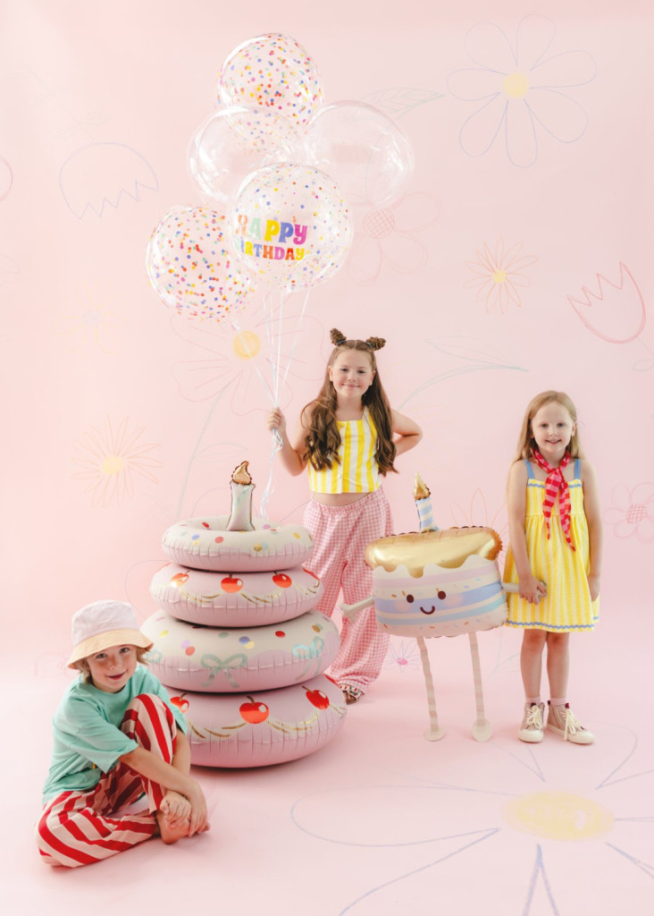 Álló fólia lufi - Torta - rózsaszín - 72 × 89 cm