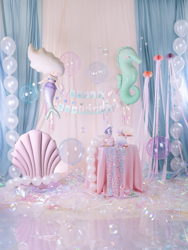 Happy Birthday felirat - Sellő - 130 × 100 cm