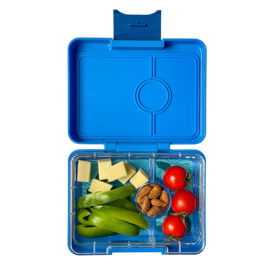 Yumbox Snack uzsonnás doboz 3 rekesszel - Surf Blue Dinosaour