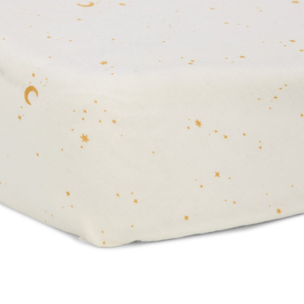 Little Dutch gumis lepedő 60x120 cm - Moon & Stars
