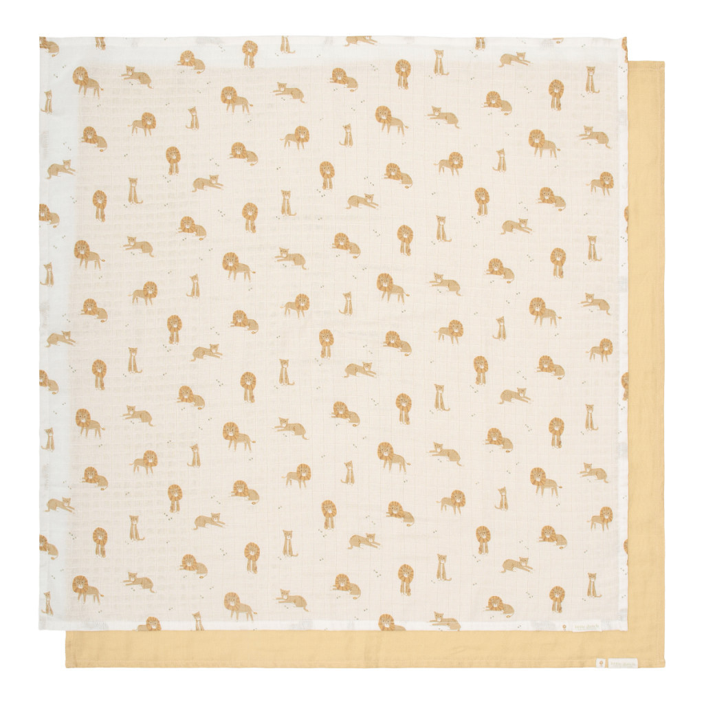 Little Dutch muszlin textilpelenka 70x70 cm 2 db - Safari Leo