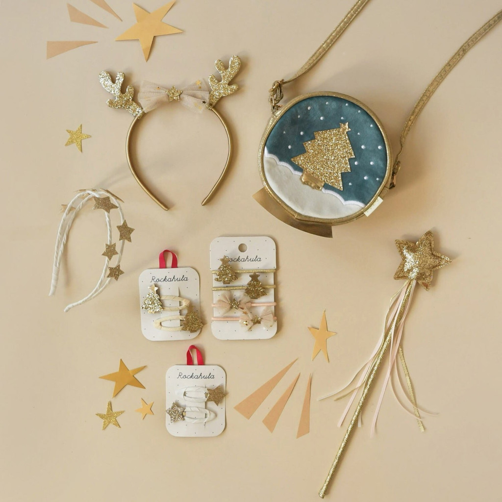 Rockahula Kids hajgumi szett - Magical Golden Christmas Tree
