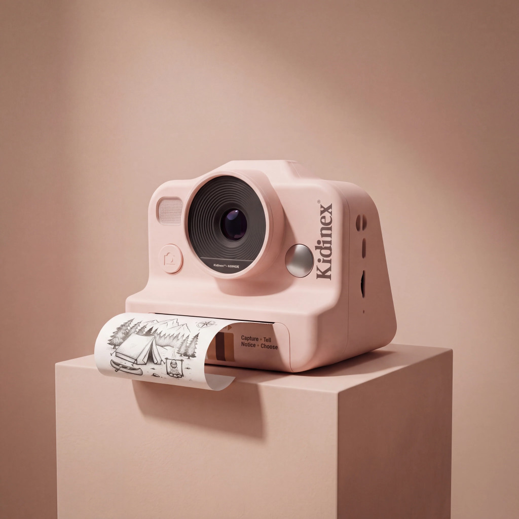 KidLupe KidSnap™ azonnali nyomtatós gyerek fényképezőgép - Rózsaszín