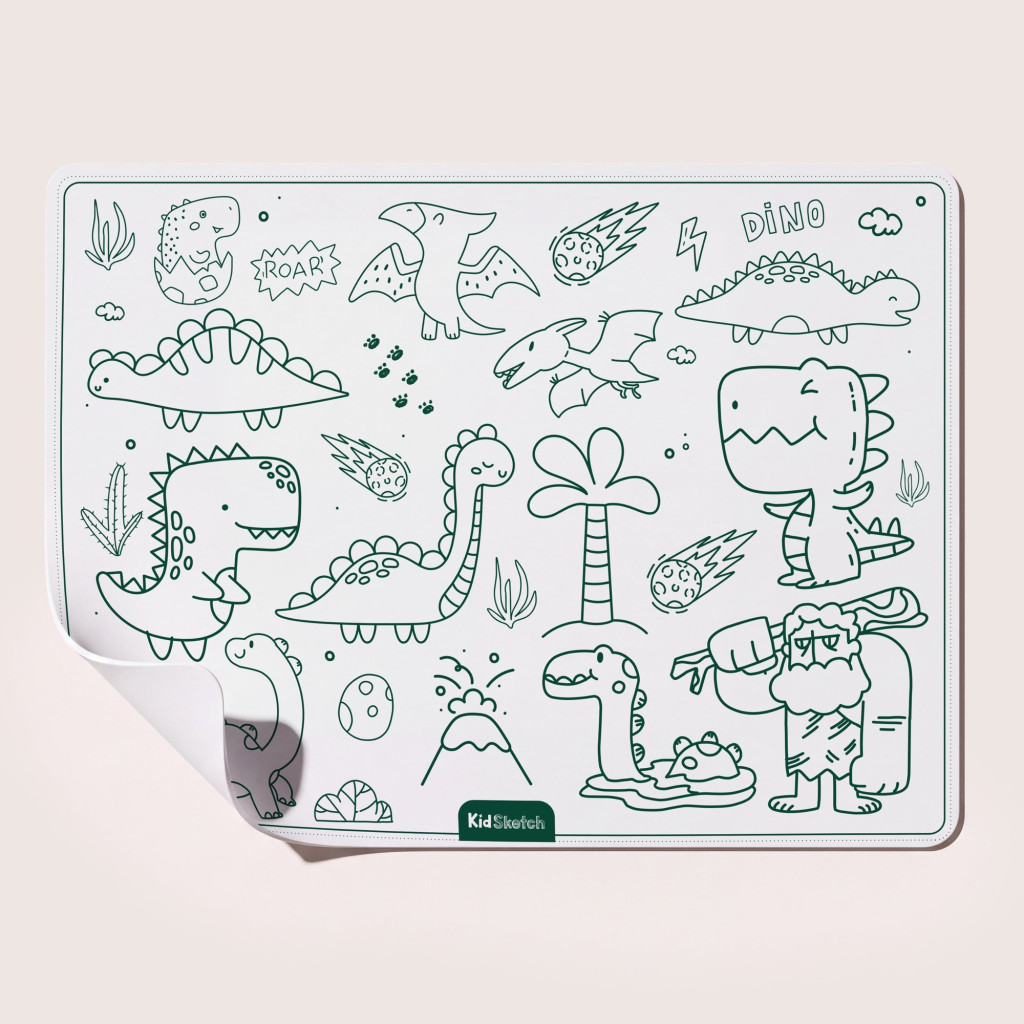 KIDINEX Kid Sketch szilikon rajzalátét - Dino