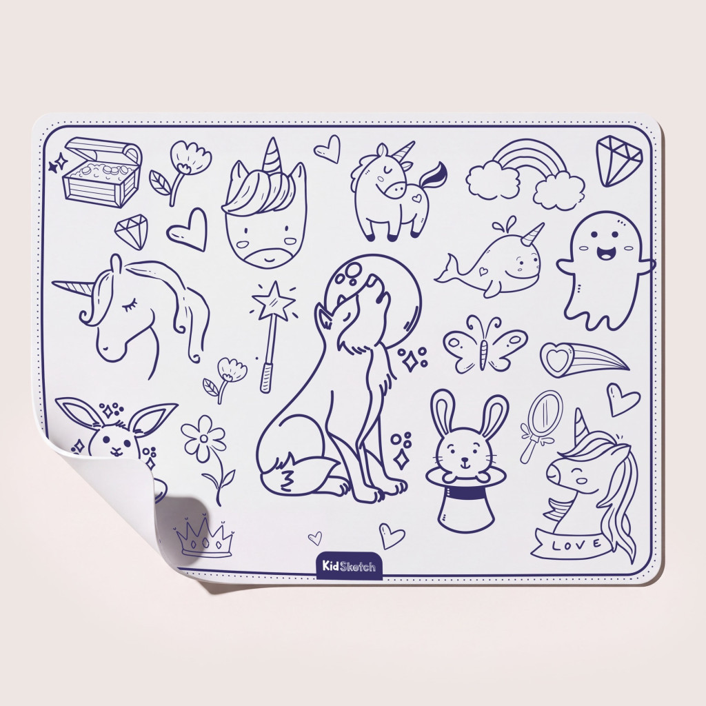 KIDINEX Kid Sketch szilikon rajzalátét - Magic Forest