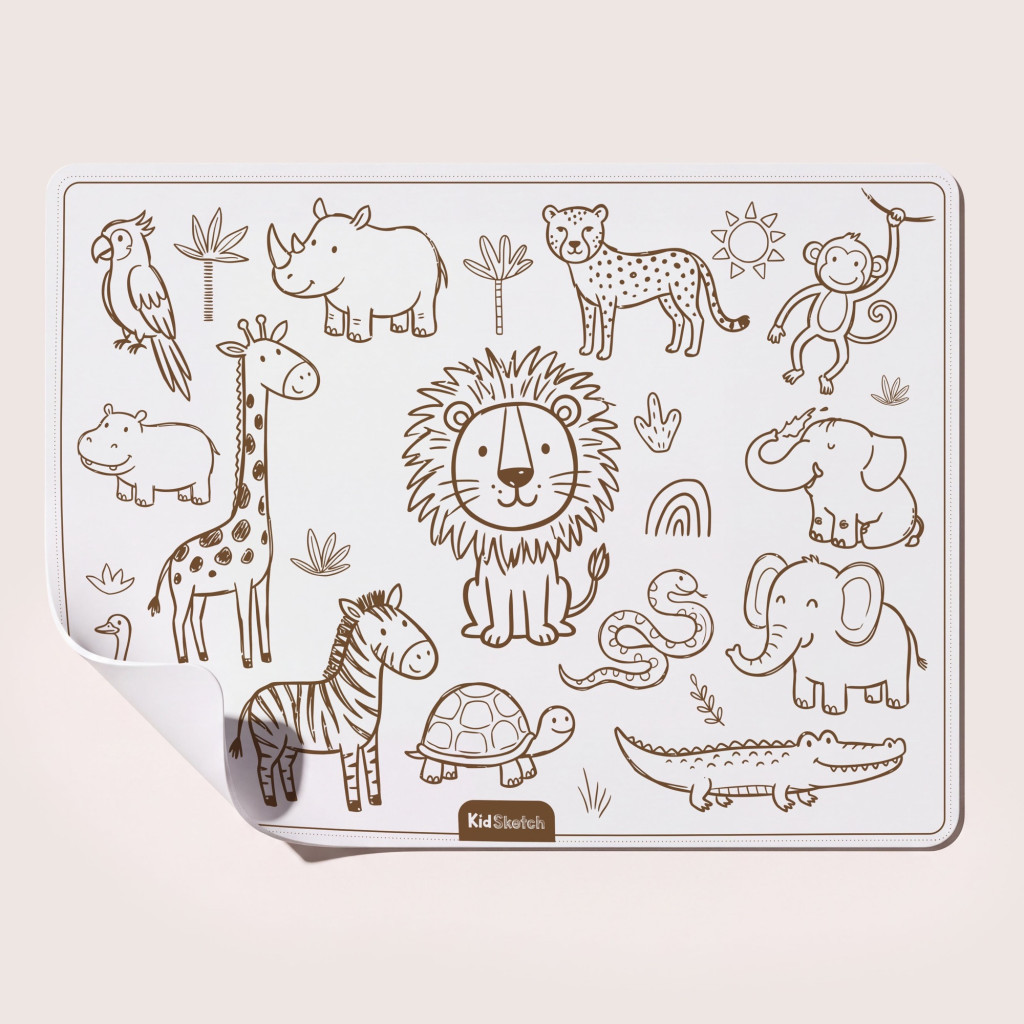 KIDINEX Kid Sketch szilikon rajzalátét - Safari