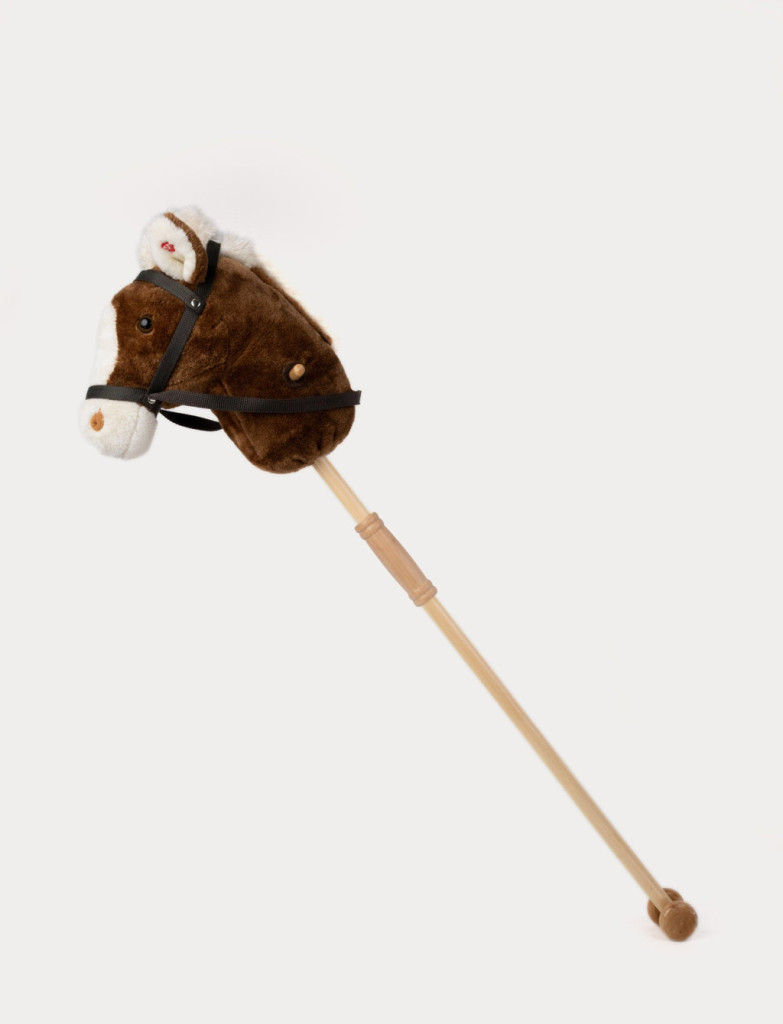 Teddykompaniet hobby horse - Vesszőparipa hangeffekttel - levehető - barna (100 cm)