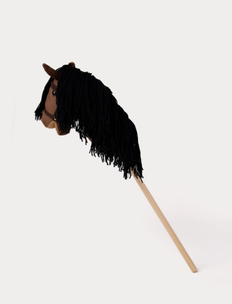 Teddykompaniet hobby horse - Vesszőparipa kantárral - Barna (80 cm)