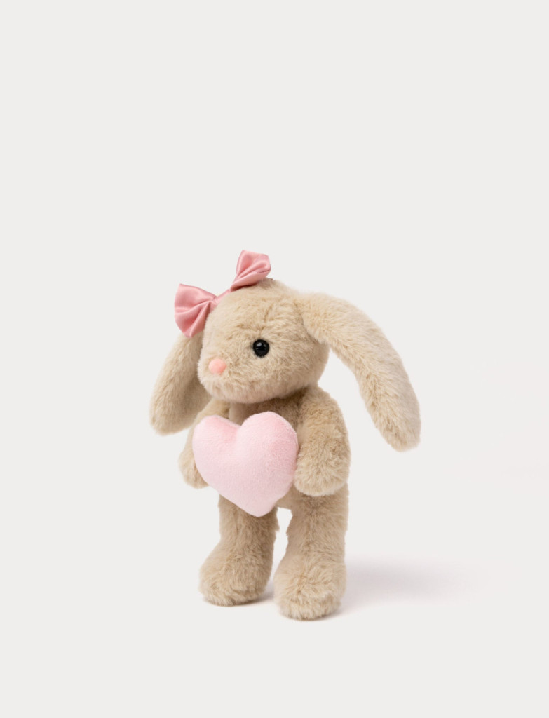 Teddykompaniet plüss - Tyra Nyuszi szívvel - bézs (20 cm)