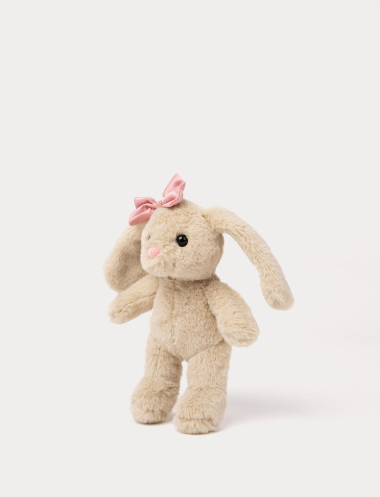 Teddykompaniet plüss - Tyra Nyuszi - bézs - masnival (20 cm)